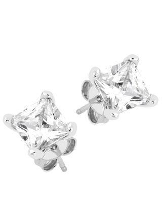 Lykka Casuals fyrkantiga örhängen i silver 4 mm