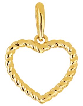 Lykken Hearts öppet hjärta hängen i gul guld