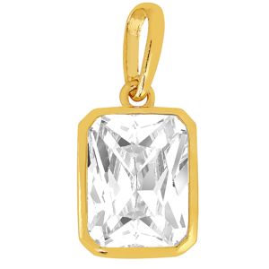 Lykka Casuals Radiant fyrkatigt enstens hänge i gulguld main product photo