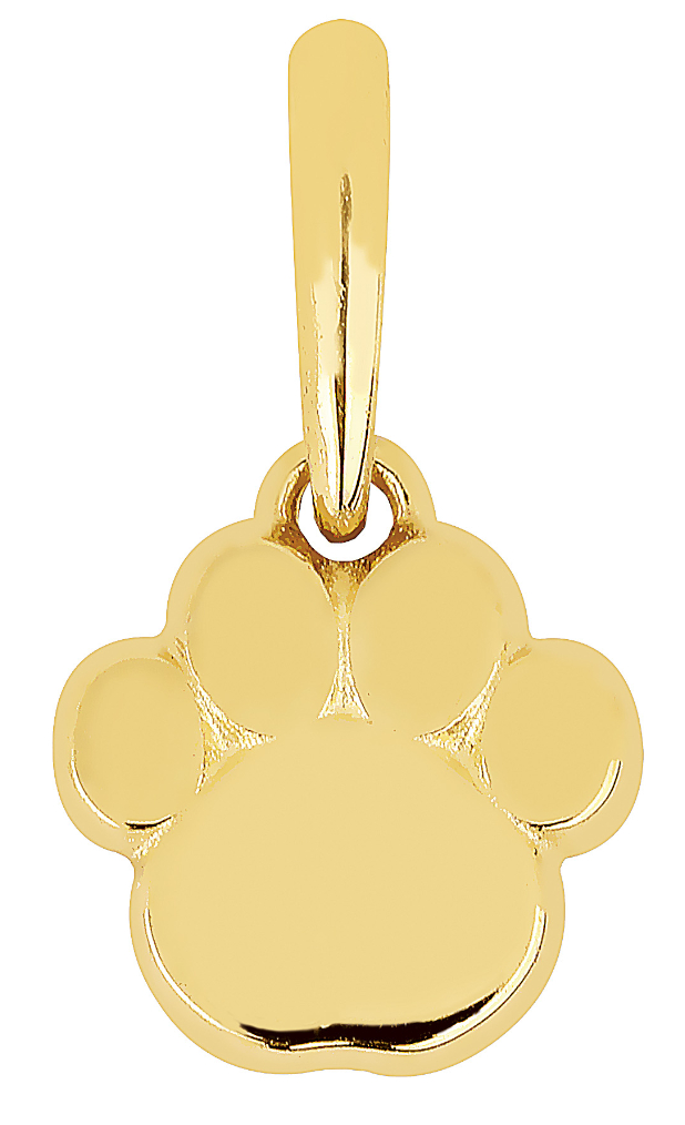 Lykka Symbols blakpolerat tass hängen i gulguld