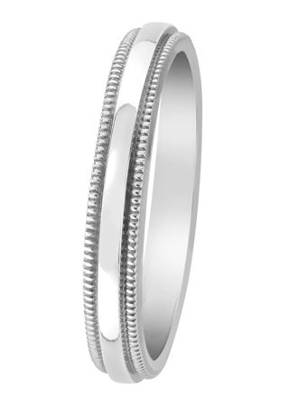 Lykka Casuals silver ring 3 mm dekorerad kant