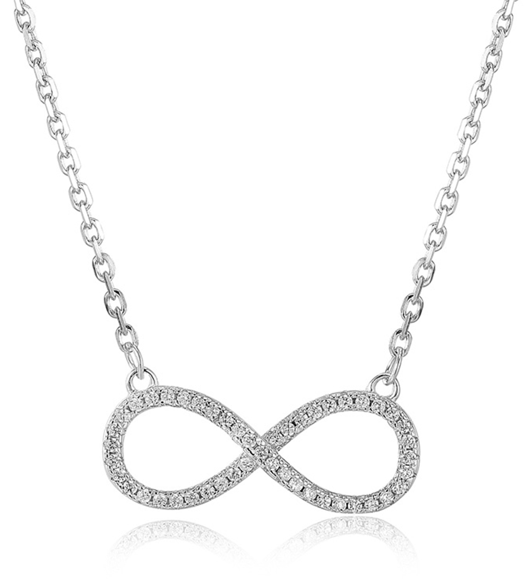 Lykka Symbols evighetssymbol silver halsband 12 mm