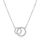 Lykka Casuals två ringar silver halsband