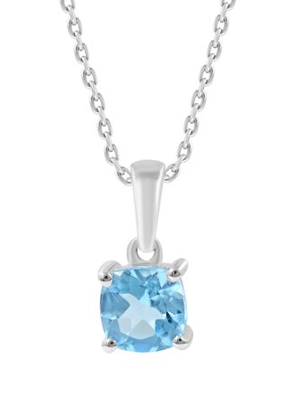 Lykka Elegance topas solitaire halsband 42+3cm