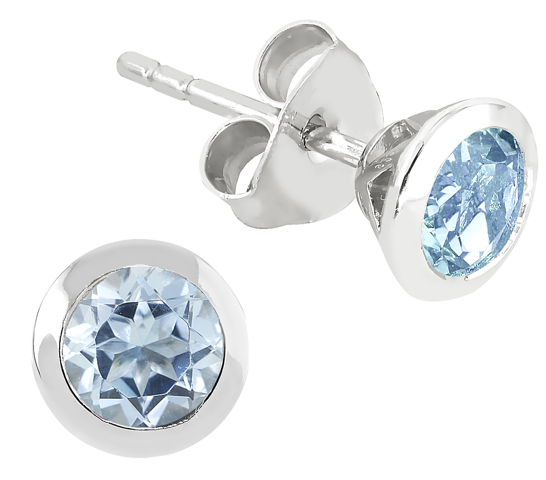 Lykka Casuals silverörhängen med topas