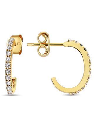 Lykka Casuals creolörhängen i gulguld 13,5 mm