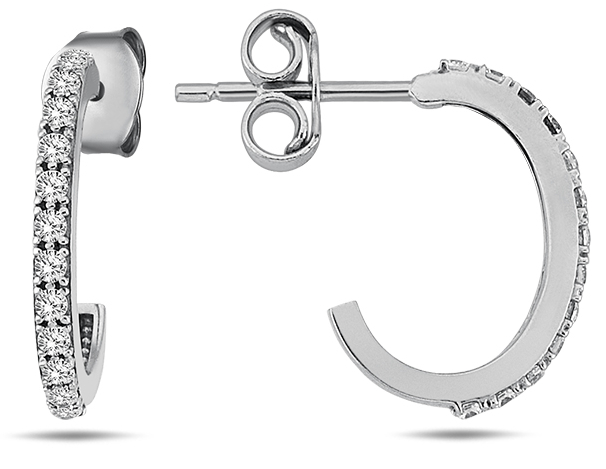 Lykka Casuals creolörhängen i vitguld 13,5 mm