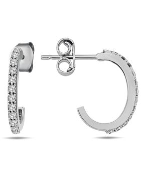 Lykken Casuals creolörhängen i vitguld 13,5 mm
