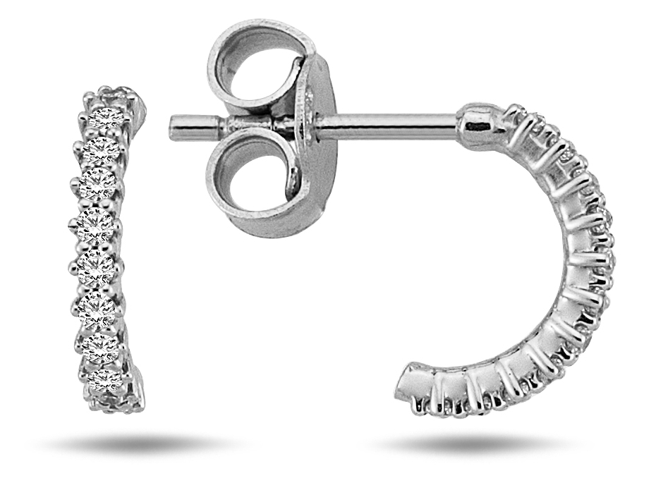 Lykka Casuals creolörhängen i vitguld 8,5 mm