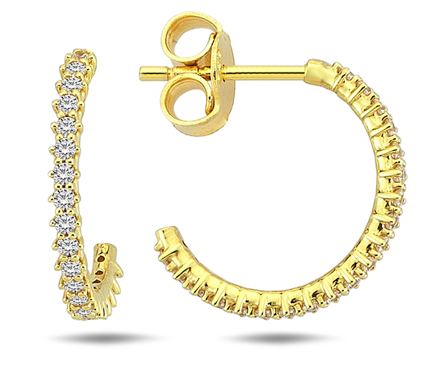 Lykka Casuals creolörhängen i gulguld 12,2 mm