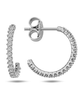 Lykken Casuals creolörhängen i vitguld 12,2 mm