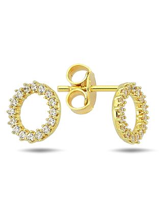 Lykka Casuals runda örhängen i gulguld