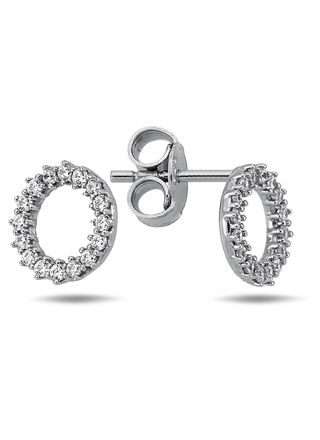 Lykka Casuals runda örhängen i silver