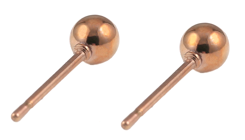 Lykka Strong roseguldfärgade kul stiftörhängen 