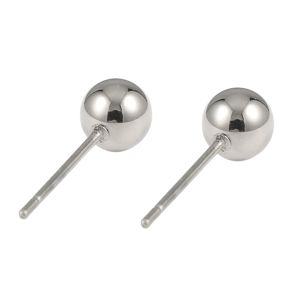 Lykka Strong silverfärgade kul stiftörhängen    main product photo