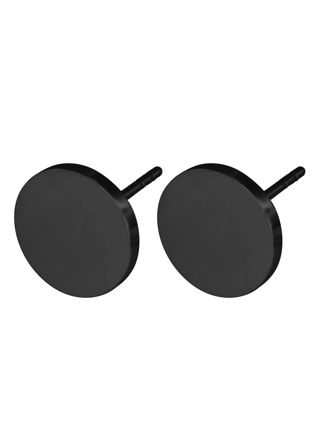 Lykka Strong svart stiftörhängen stål