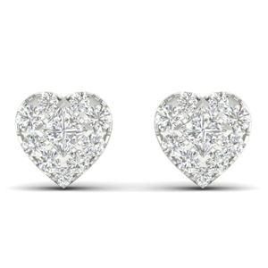 Lykka Elegance hjärtörhängen med diamanter main product photo