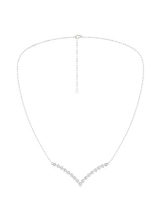 Lykka Elegance halsband med diamanter Chevron 42+3cm