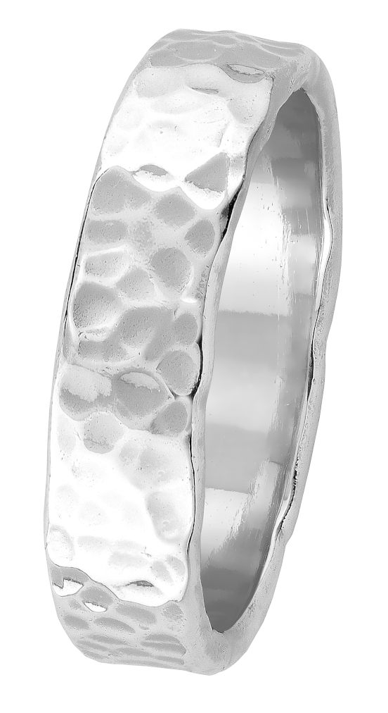 Lykka Casuals silverring hamrad 5 mm