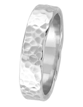 Lykka Casuals silverring hamrad 5 mm