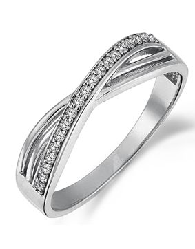 Lykka Casuals crossover silverring i sterling silver