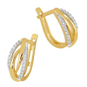 Lykka Casuals gul guld creolörhängen  main product photo