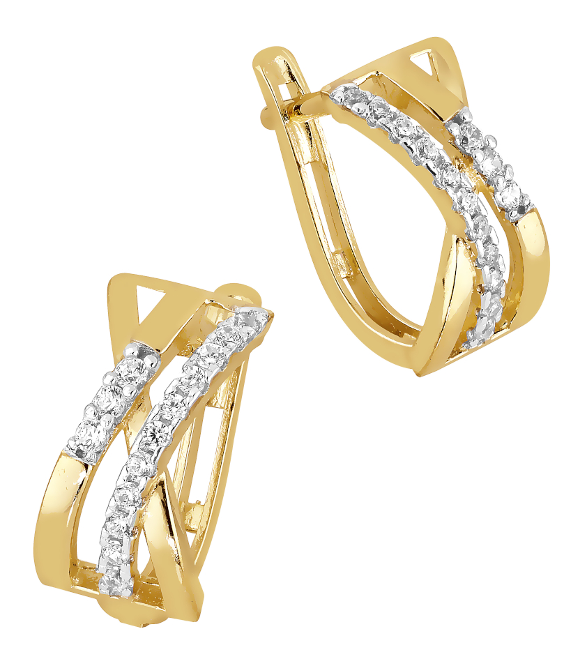 Lykka Casuals creolörhängen i gul guld