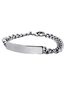 Lykken Strong pansararmband med gravyrplatta 10 mm