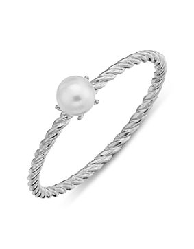 Lykka Pearls snurrig silverpärlring
