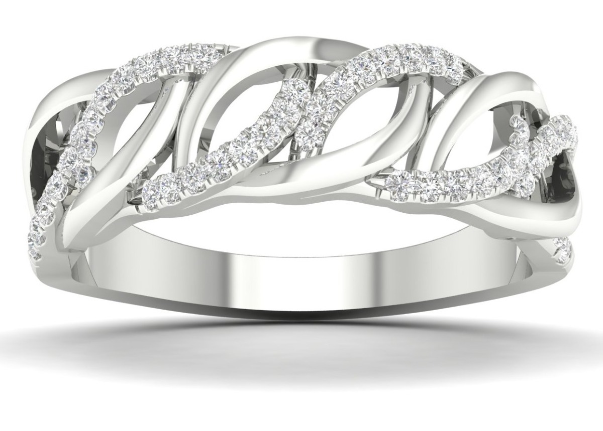 Lykka Elegance diamant-vitguld ring 0,15 ct