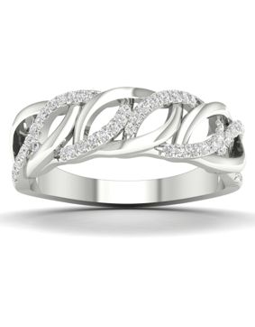 Lykka Elegance diamant-vitguld ring 0,15 ct