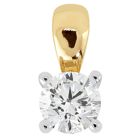 Lykka Elegance enstenshänge i gul guld med diamant