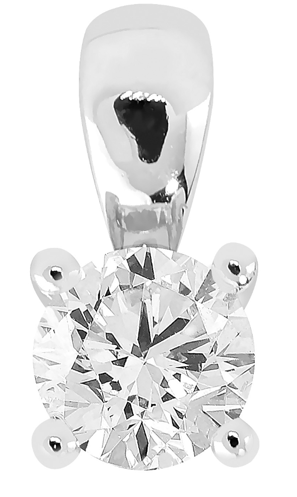 Lykka Elegance enstenshänge i vitguld med diamant 