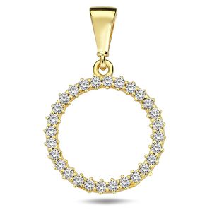 Lykka Casuals rund berlock i gul guld main product photo