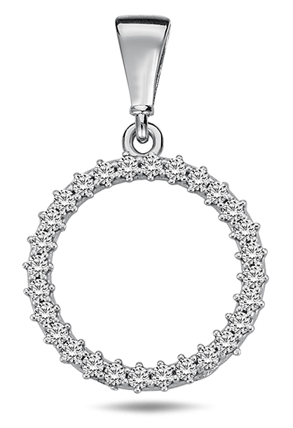 Lykka Casuals round berlock i silver