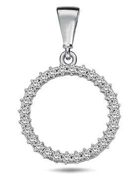 Lykken Casuals round berlock i silver