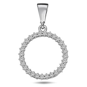 Rund berlock i vitguld 13 x 14 mm main product photo