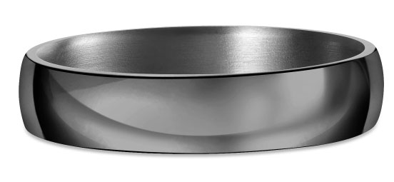 Lykka Strong slät halvrung tantalumring 5 mm