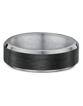 Lykka Strong two-tone rak slät titanring 7 mm