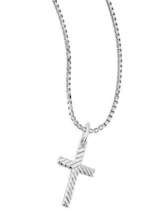 Lykka Crosses korshalsband silver 12 x 21 mm