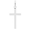 Lykka Crosses tunna blankpolerat kors i vitguld