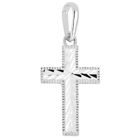 Lykka Crosses kantat diamantslipat korshänge i vitguld 15,42 mm