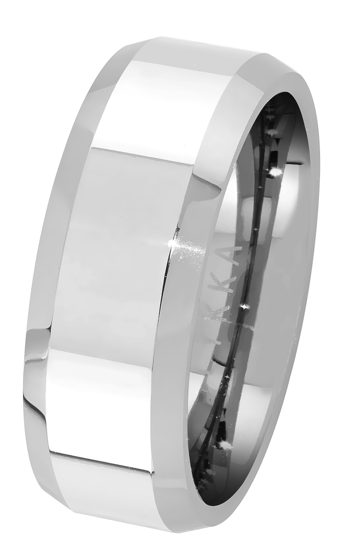 Lykka Strong slät tungsten rak ring 8 mm 