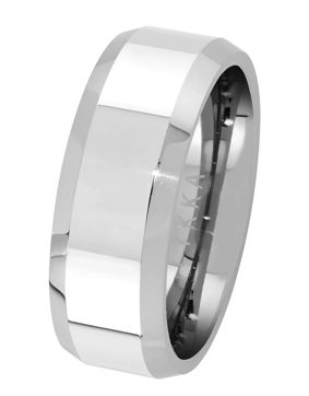 Lykka Strong slät tungsten rak ring 8 mm