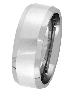 Lykka Strong slät tungsten rak ring 8 mm