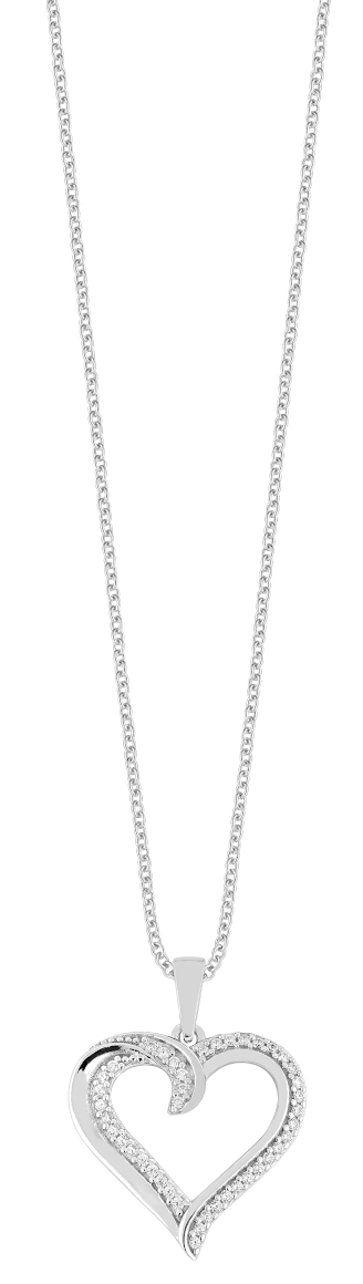 Lykka Hearts silverhalsband med hjärta