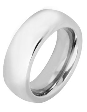 Lykka Strong slät halvrund stålring 6,9 mm