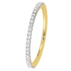 Lykka Elegance halvallians diamantring i gulguld 0,12 ct-170
