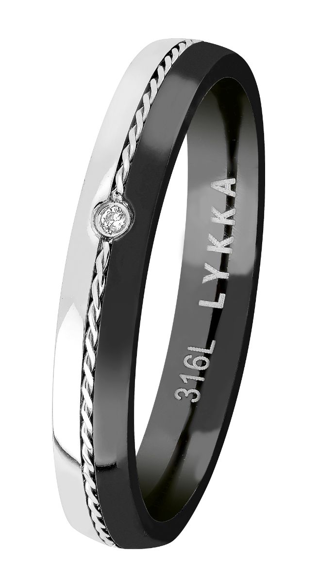 Lykka Strong enstens stålring 