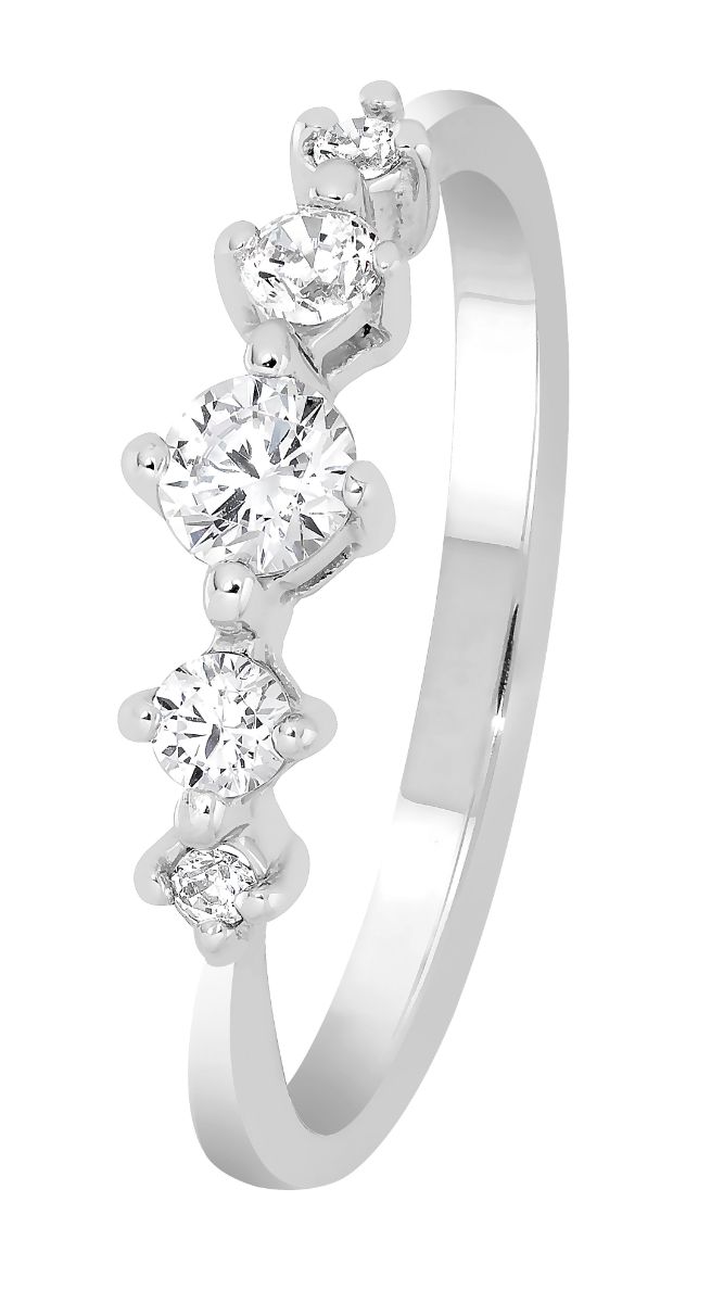 Lykka Casuals zirkonia-silverring flerstens  